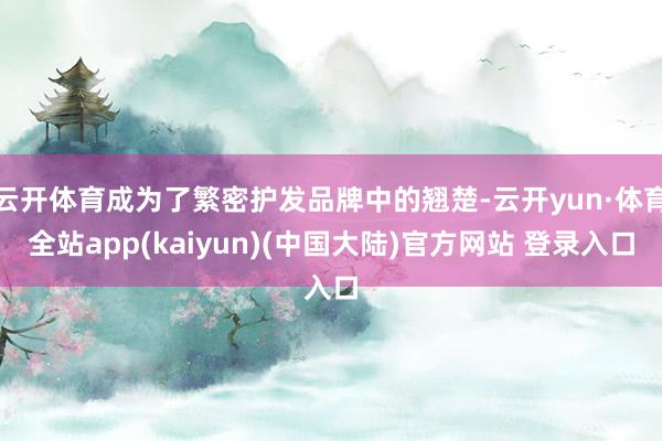 云开体育成为了繁密护发品牌中的翘楚-云开yun·体育全站app(kaiyun)(中国大陆)官方网站 登录入口